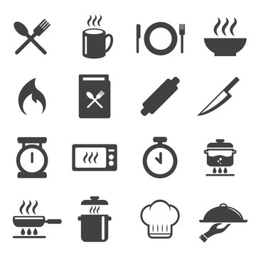 chef , cook , cooking, restaurant icon , logo. vector illustration. cuisine , kitchen design concept.
