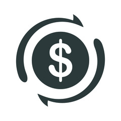  Deposit, money transfer and cash back symbol