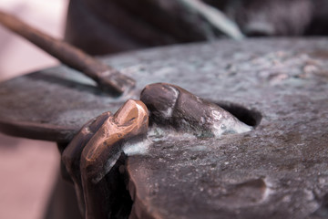 Close up painter palette outdoor 