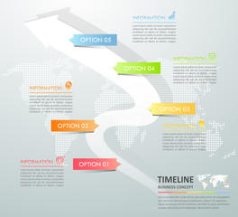 Design template business concept infographic template can be used for workflow layout, diagram, number options, timeline or milestones project.