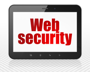 Security concept: Tablet Pc Computer with Web Security on display