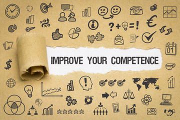 Improve your Competence / Papier mit Symbole