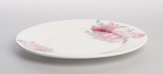 plate or empty plate on a background.