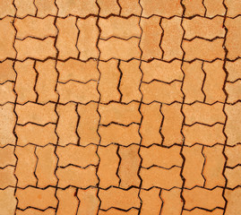 Orange paving stones
