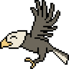 Fototapeta premium vector pixel art eagle