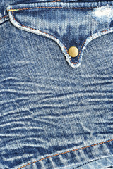 Close up shot of denim jeans texture