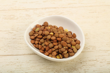 Raw lentils