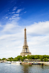 Seine river and Eiffel tower photo