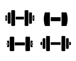 Dumbbells training vector icon