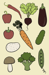 Vegetables set
