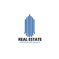 Real Estate logo design template. Corporate branding identity.