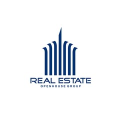 Real Estate logo design template. Corporate branding identity.