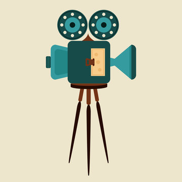 Vector illustration of movie camera