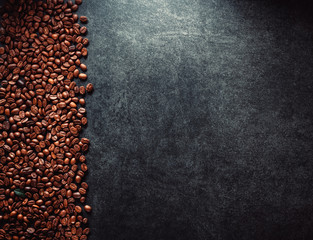 coffee beans at table