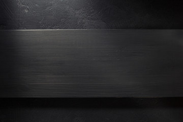 black plank wooden board