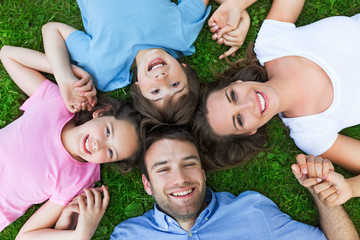 Happy family outdoors
