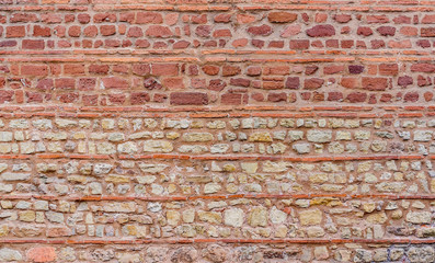 texture of old brickwork from a historic wall