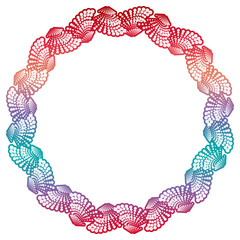 Abstract frame with gradient filled. Raster clip art.