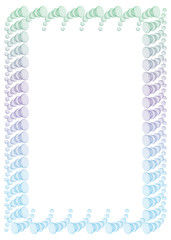 Abstract frame with gradient filled. Raster clip art.
