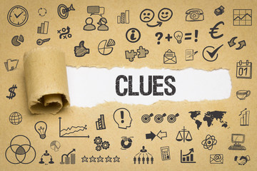 Clues / Papier mit Symbole