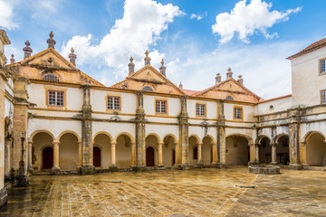 Fototapeta premium Courtyard of Monastery Convent of Christ in Tomar ,Portugal