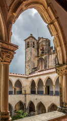 Obraz premium View at the tower in Castle Convent of Christ in Tomar ,Portugal