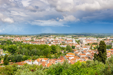 Fototapeta na wymiar View at the Tomar city in Portugal