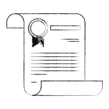 recommend clip art: sketch blurred silhouette image certificate document paper page with stamp vector illustration