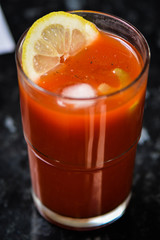 Strong Bloody Mary with Lemon