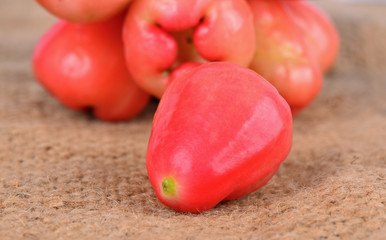 rose apple on a sack