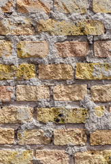 pattern of an old brick wall