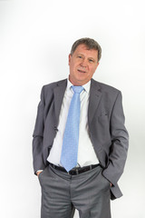 succesful business man with blue tie