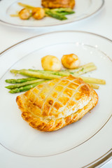 Chicken pie bread with vegetable