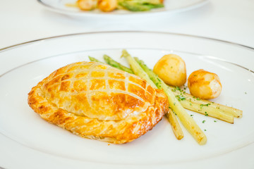 Chicken pie bread with vegetable