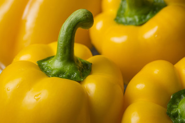 Fresh sweet yellow peppers