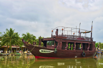 Fishing boat at Vietnamese town Hoian