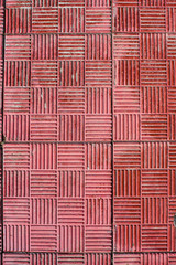 Pathways made from brick red abstract background.