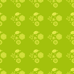 Pollen, a product of bees and beekeeping. A useful organic amino acid. Seamless pattern in a linear style. Vector illustration Texture for scrapbooking, textiles web page, wallpapers, fashion