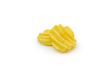 Potato/corn snack isolated on white background