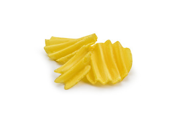 Potato/corn snack isolated on white background