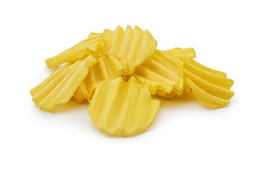 Potato/corn snack isolated on white background