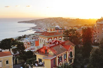 Poster Naples panoramic view of Posillipo hill, Italy © tanialerro