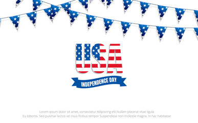 4th of July holiday banner. Fourth of July. USA Independence Day banner for sale, discount, advertisement, web etc.