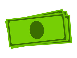 Money dollar note vector symbol icon design.