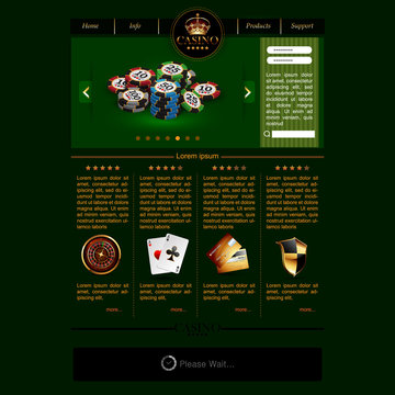 Web site template for casino