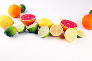 Citrus fruits (orange, lemon, grapefruit, mandarin, lime)