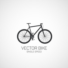 Fototapeta na wymiar Single speed city bike.