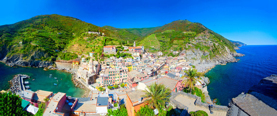 Panorama von Vernazza, Cinque Terre, Italien