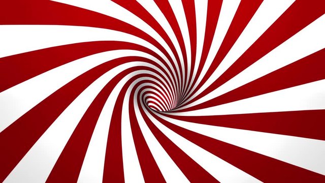 hypnotic spiral 4K 50fps red and white