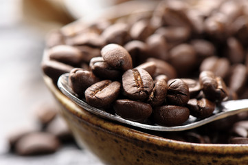 closeup coffee beans